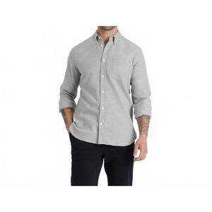 NEW DIBI chambray brushed flannel button down in light grey